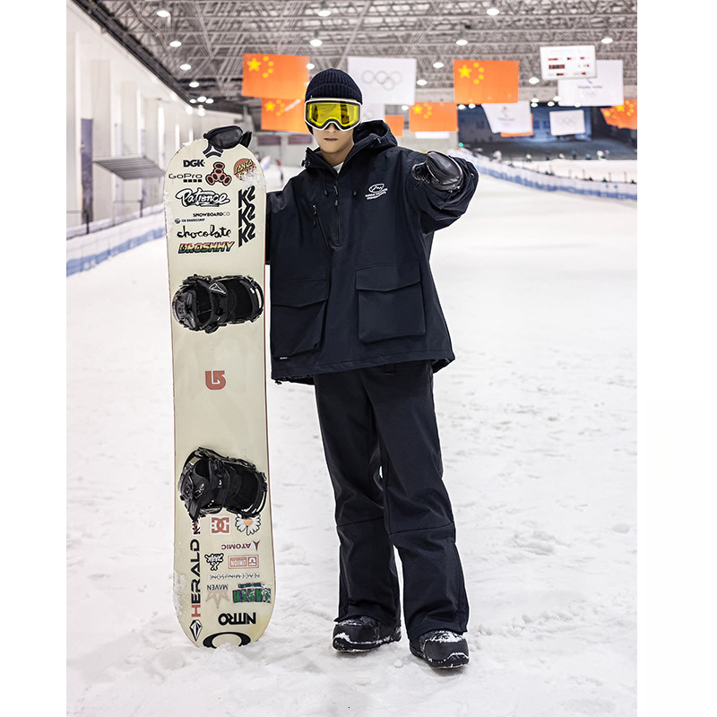 2025 New Winter Single and double board skiing suit for men and women, with thick cotton and windproof ski suit set ddmyoutdoor