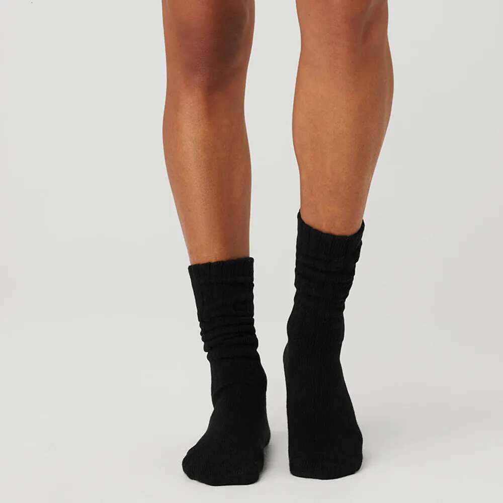 Yoga Tall Pure Cotton Warm Breathable Knit Sports Casual All-Match Super Thick Stack Wear Socks Scrunch Sock