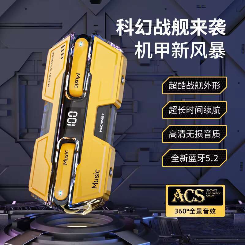 G20 TWS Wireless Bluetooth Headset High-Definition Sound Noise Cancelg Long Battery Life Cool Warship Display In-Ear
