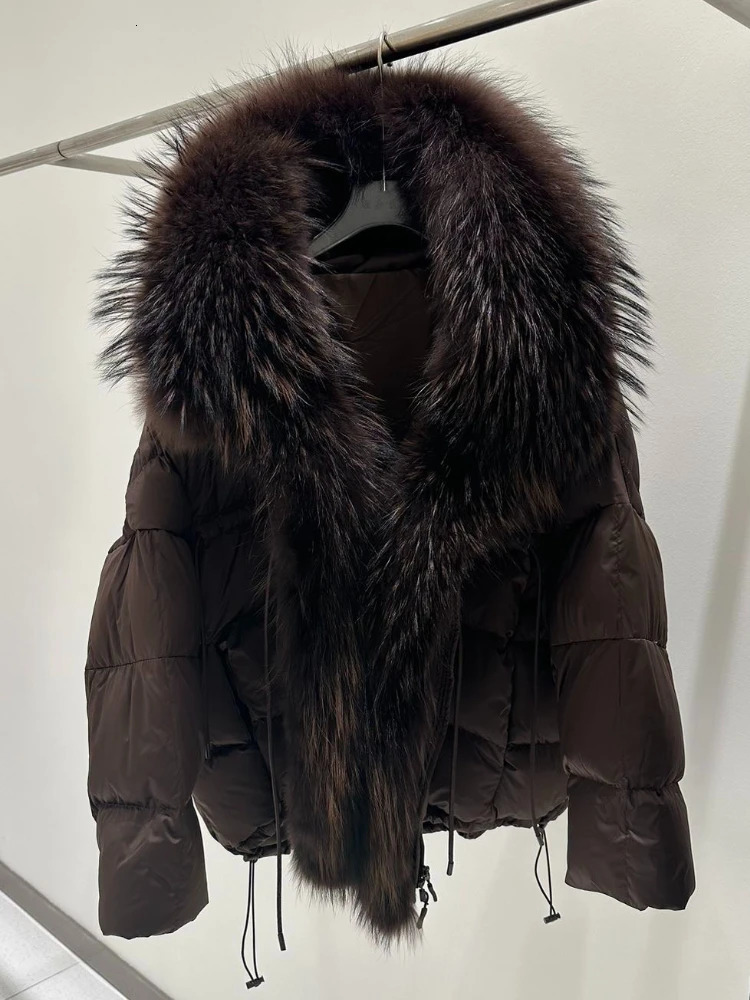 OFTBUY Oversized Raccoon Fur Collar Winter Puffer Hooded Jacket Women Thick Warm White Duck Down Coat Waterproof Parka 251031