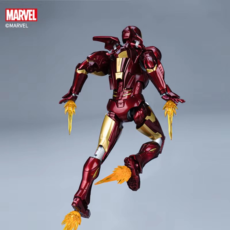 Fondjoy Marvel Avengers Iron Man MK7 1/12 Scale ABS Action Figure, Movable Joints Collectible Model Kit for Boys Adult Collectors, Birthday Gifts