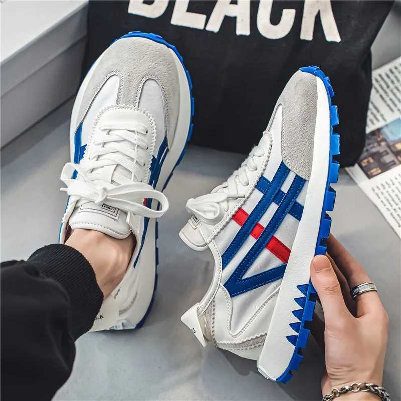 Sports solid color fashionable white casual sports mens platform anti slip running shoes Zapatillas De Decorte Y250326