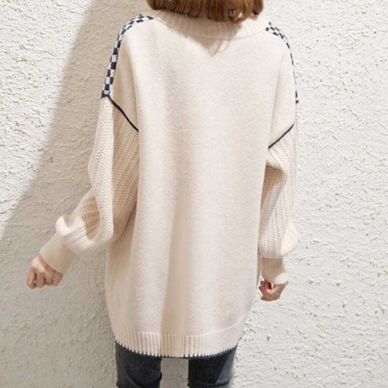 Autumn Winter Elegant Women Sweater Jackets Vneck Knitted Cardigan Long Sleeve Printed Casual Loose Coats Outwear ClothingT251101