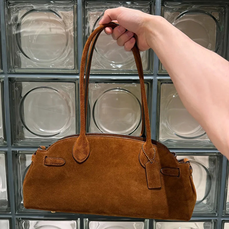 Matte Suede Leather Handbag Fashion Multicolor Boston Shoulder Bag Large Capacity Simple n Bowling Womens 251030