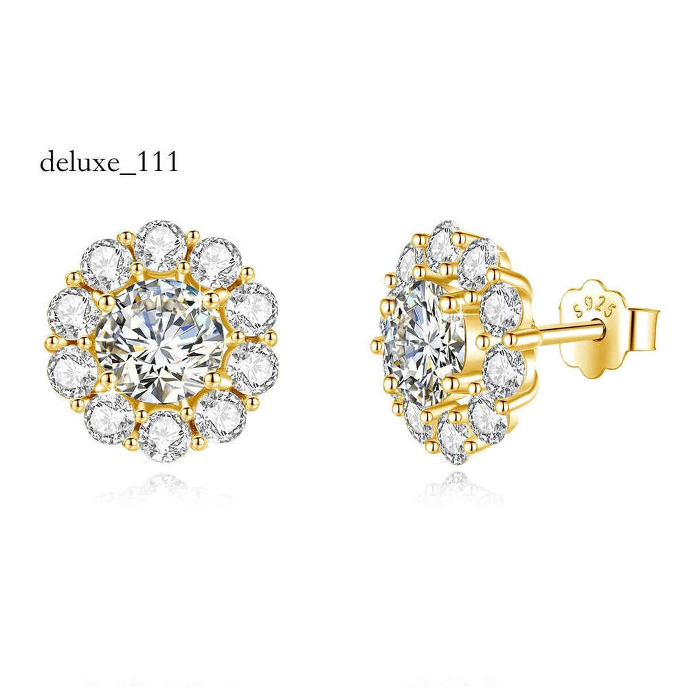 Szjinao 2 Carat Total Moissanite Dia With Certificate D Color VVS1 Charm wer Studs Earrings For Women Gift Trend