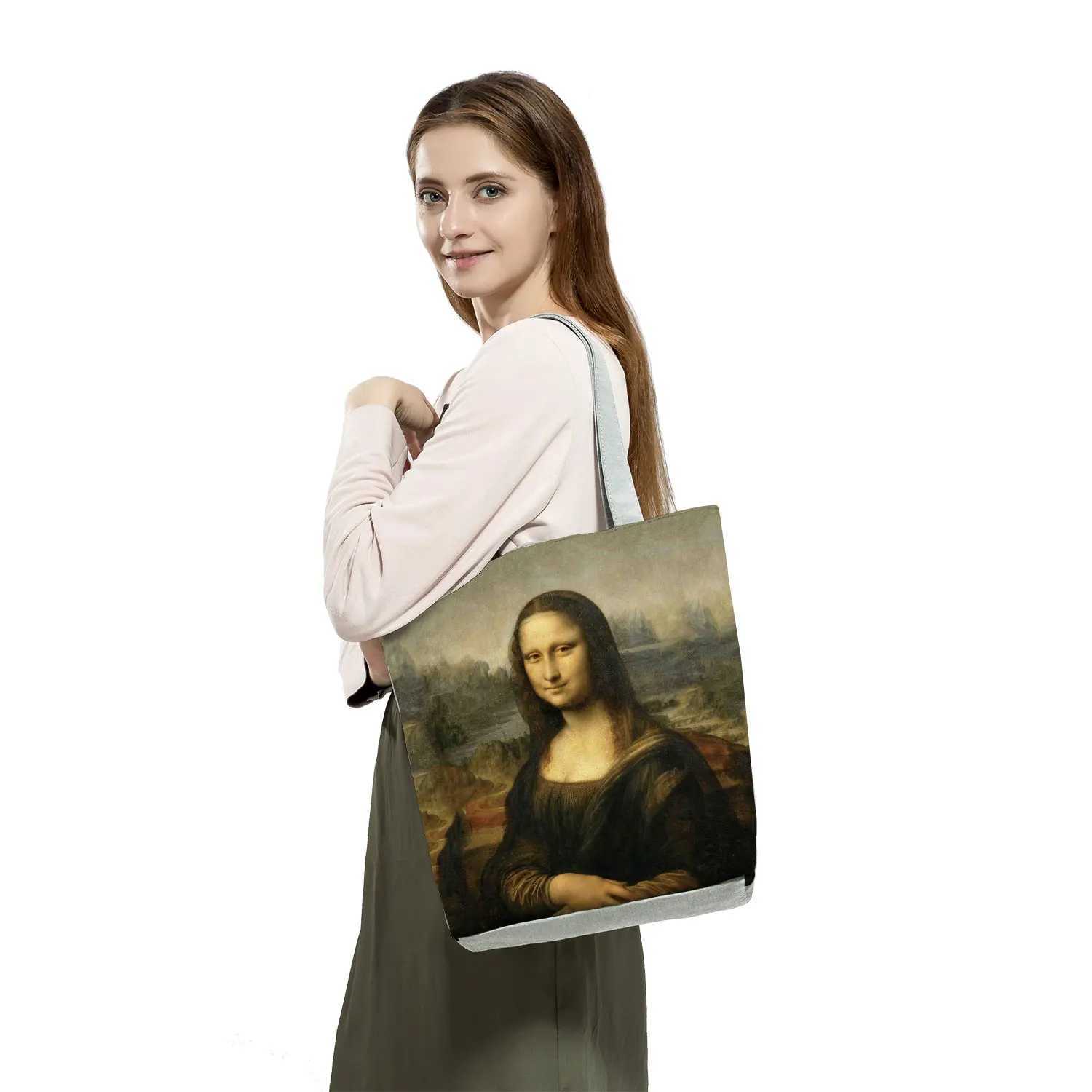 New Van Gogh Oil Painti Tote Bag Retro Art Fashion Travel Bag Women Leisure Eco Shopping High Quality Foldable Handbags PortableW251101