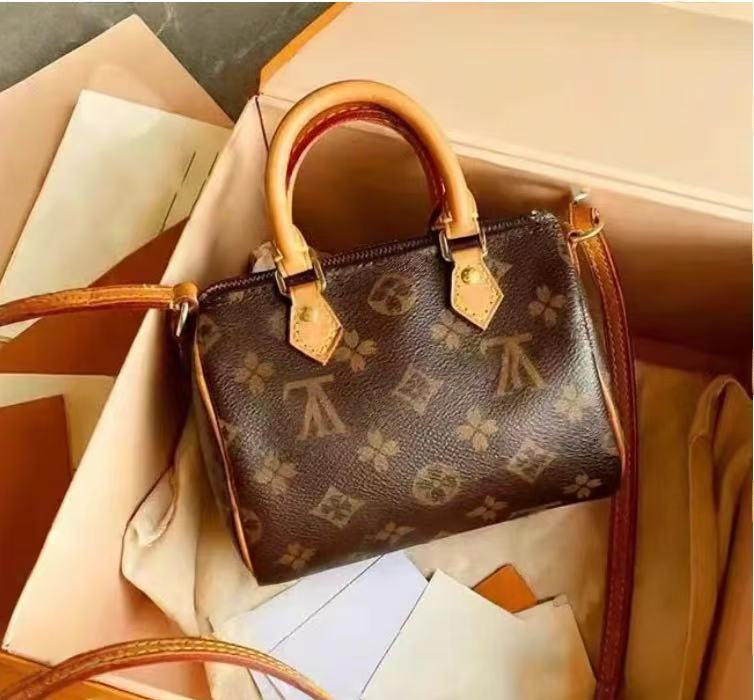 Women small designer bags high quality shoulder bag pochette crossbody bags for woman fashion brand handbags luxury mini wallet brown flower checked purses