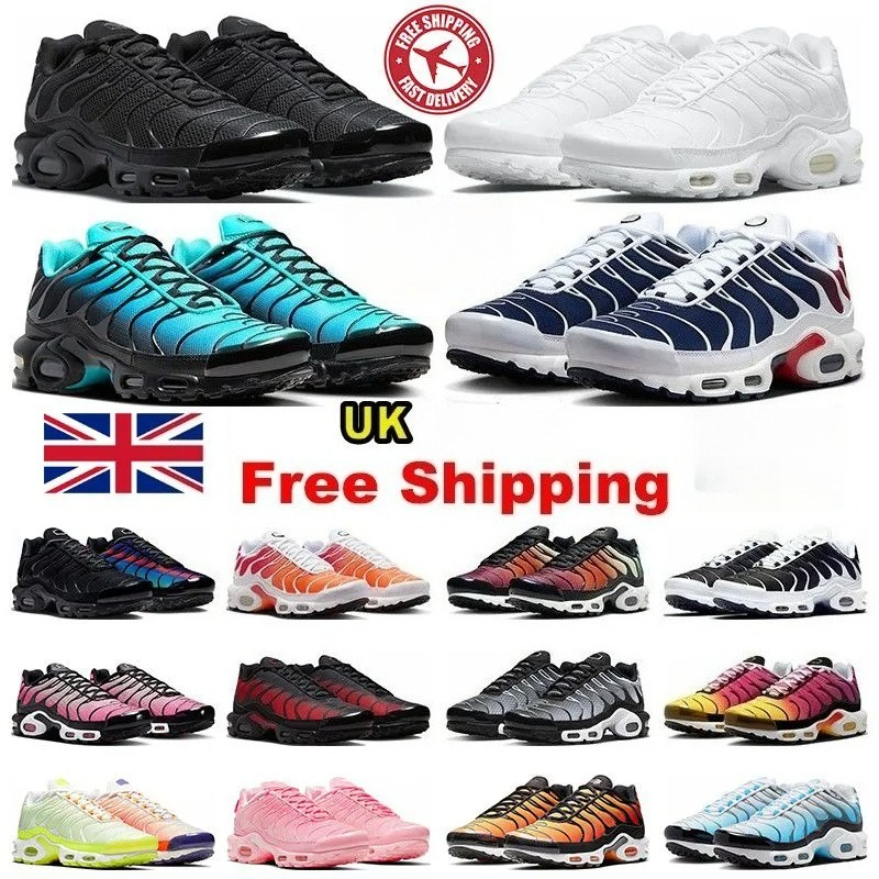 free shipping Promo chaussures running shoes for men women tn plus solde route trail trainers Triple Black White Grey Bleu Blanc Rouge Blue Green sports Classic