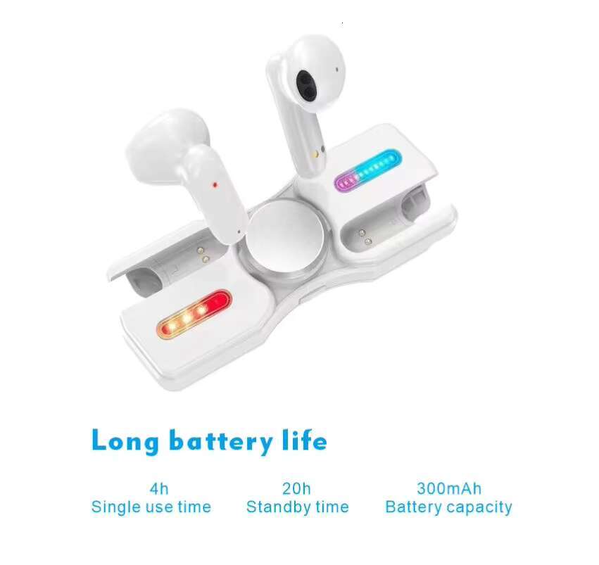 Wholesale New Creative Super Long Life Wireless Mini Cool Light Effect Noise Reduction Earbuds In-Ear Headphones