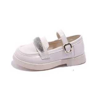 Genuine leather girls black little leather shoes 2025 new soft soled British style princess shoes for student performancesT251101