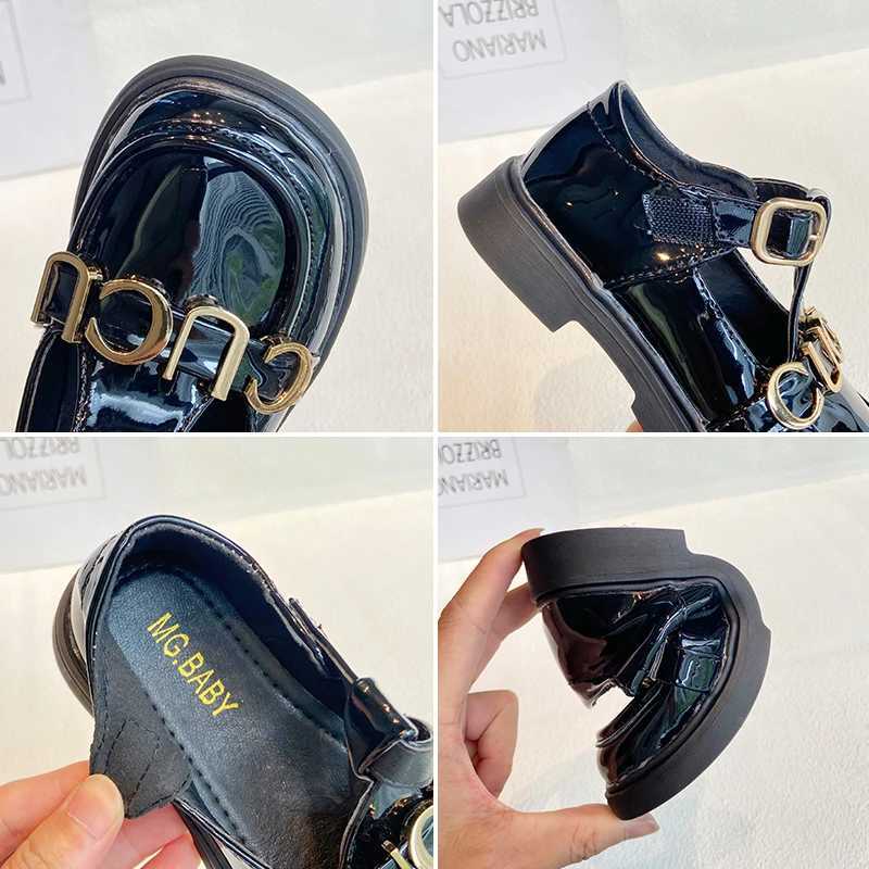 Autumn New Girl Fashion Handsome Kids Loafers Shoes Skid Wear Resistant Girls Single Leather Shoes Children Flats British StyleT251101