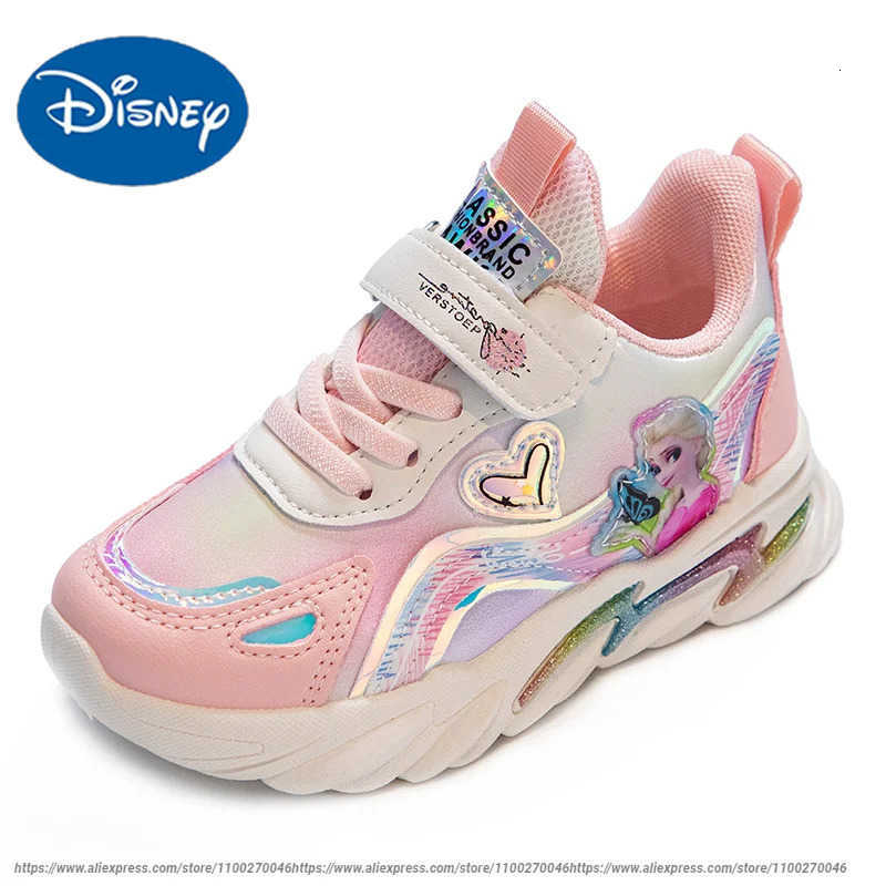 Disney Frozen Girls Sneakers Waterproof New Leather Girl Princess Casual Boots Childrens Nonslip Soft Soles Anna Elsa Shoes H251101