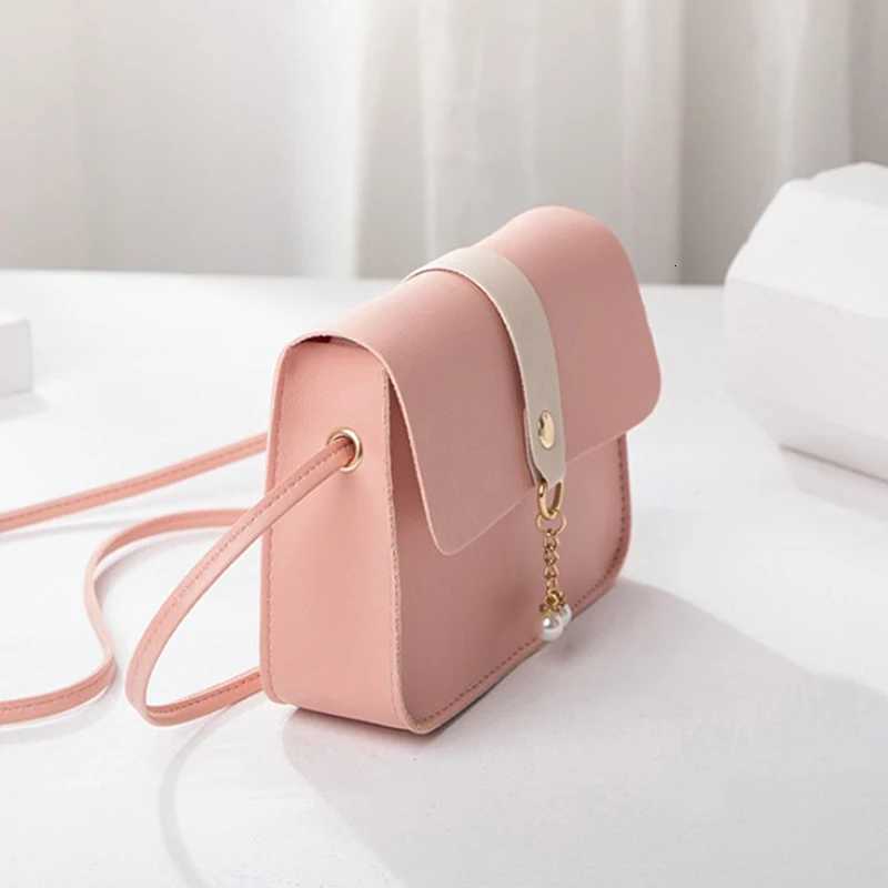 Pearl Pendant Fashion Small Shoulder Bags for Women PU Leather Crossbody Phone Messenger Bag Handbag Pouch Purses and HandbagsW251101