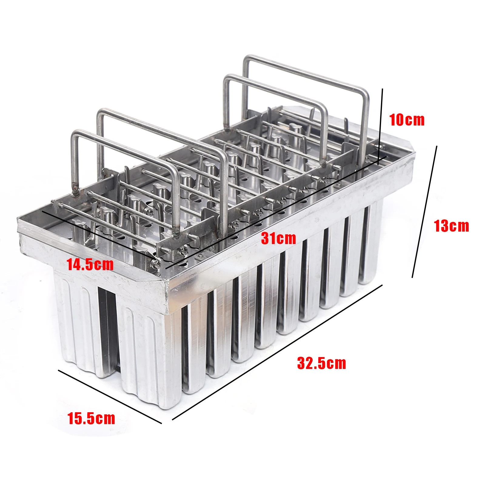 20Pcs Stainless Steel Ice Lolly Popsicle Molds Kit Pop Cream Stick Holder Fast Freeze Mold Easy to Use 250322