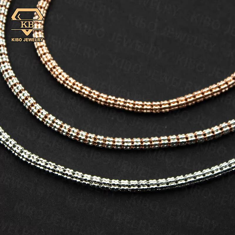 Moon Ice Chain Shiny Iced Out Silver 925 18K Gold Plated Wholesale S925 Fashion Necklaces Chains for Mens Bracelet Jewelry