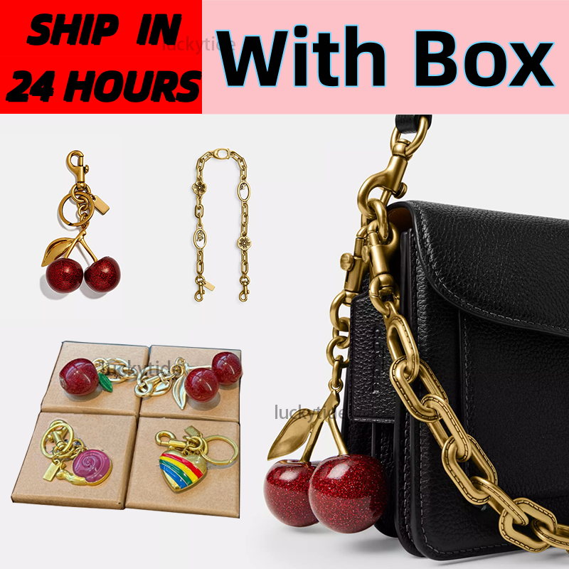 Bag charm Luxury Keychain Designer Keychain Money Bag Jewelry Cherry Pendant Chain Neutral Designer Keychain Jewelry Designer Wallet Pendant Keyring with Box