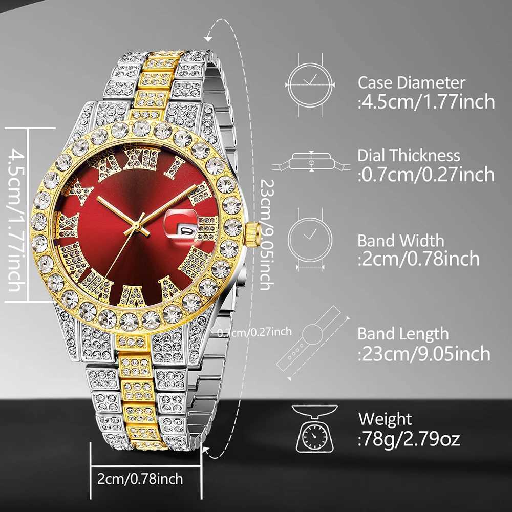 1PCS Womens Luxury Set Trendy Luxury with Calendar and Water Diamond Quartz Suitable for Daily Clothing MatchingW251031