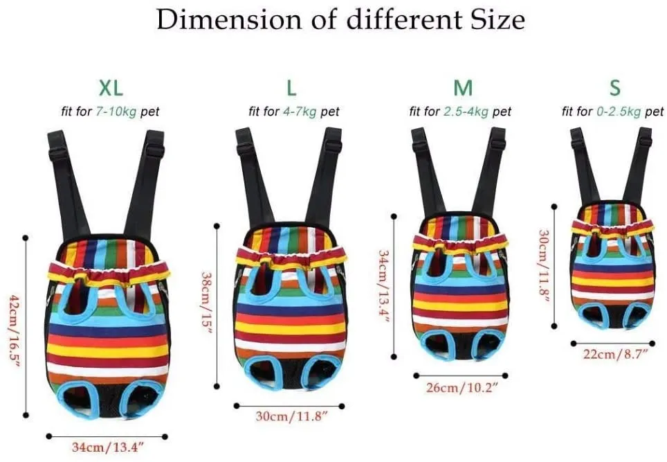Portable Pet Carrier Backpack, Adjustable Pet Front Cat Dog Carrier Backpack Travel Bag for Small Medium Dogs Cats Puppies, Cat Backpack Carrier for H