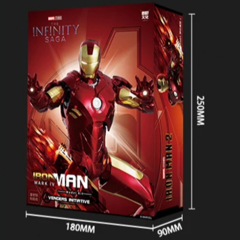 Fondjoy Marvel Avengers Iron Man MK4 1/12 Scale ABS Action Figure, Movable Joints Collectible Model Kit for Boys Adult Collectors, Birthday Gifts