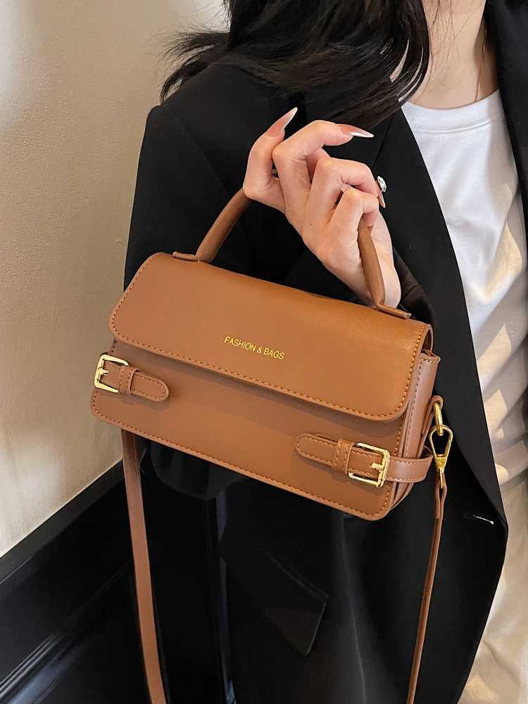 Designer Buckle Belt Flap Handheld Bag Wen Summer New Korean Rectangle PU Leather Crossbody Bags Fi Letter Solid e Shoder Bag Y251120