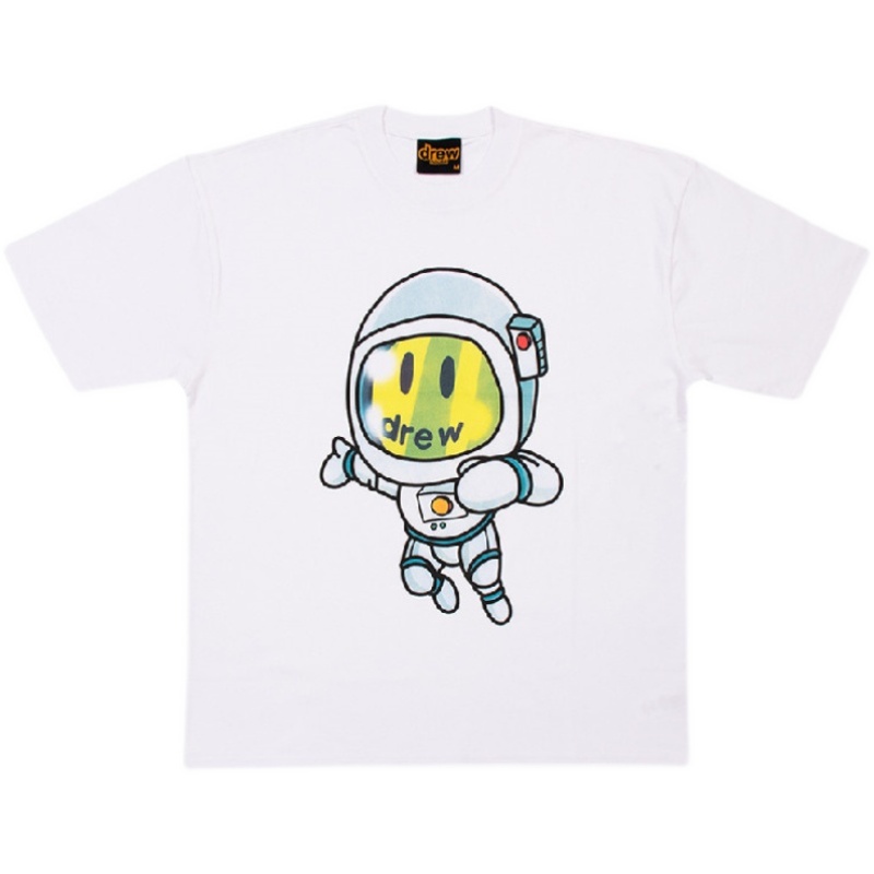 DREW HOUSE Smiling Face Astronaut Tshirt Mens Clothing White T-shirts Drew