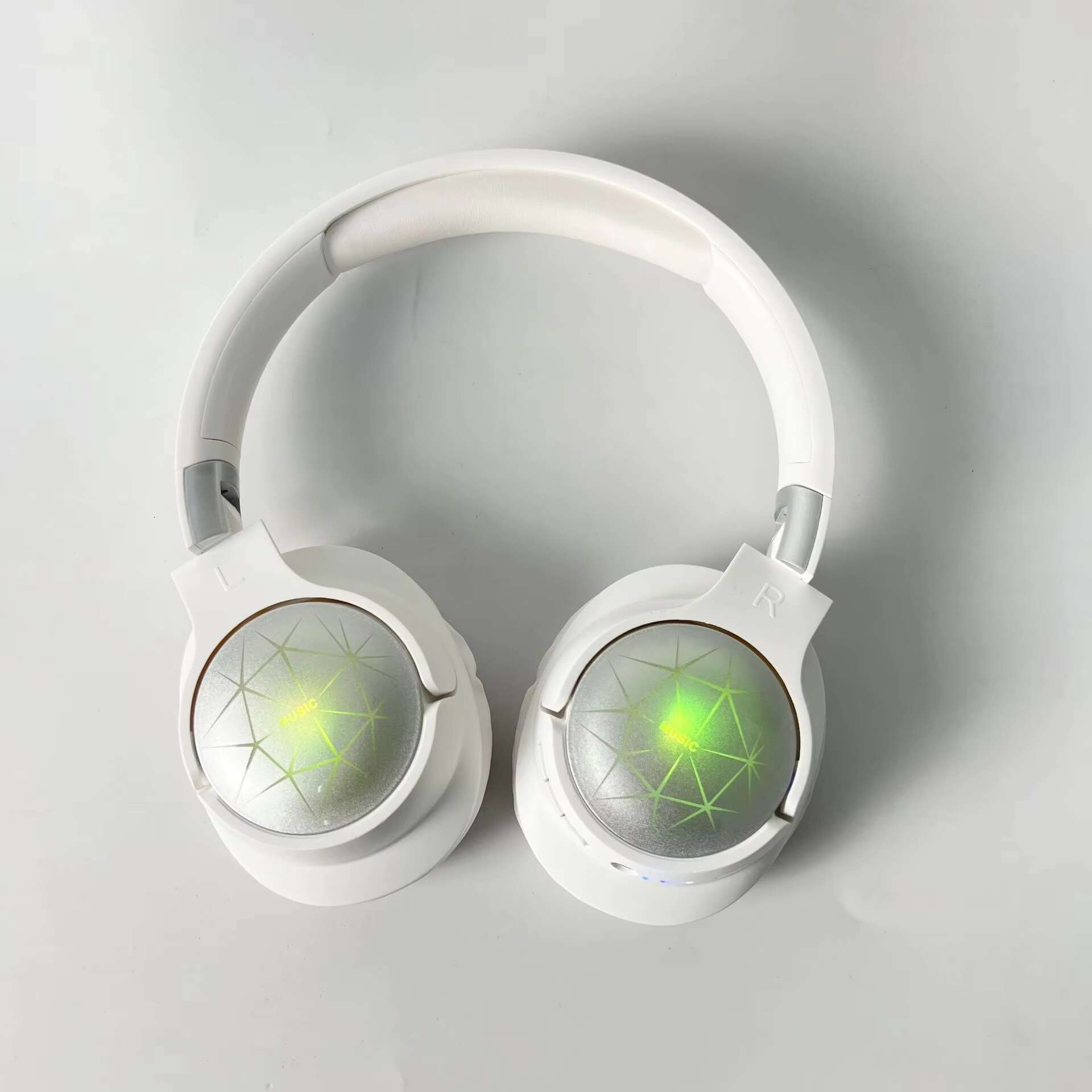 Foldable Wireless LED Headset with HiFi Surround Sound Waterproof Over-Ear In-Ear Headphones for Cool Boys and Girls