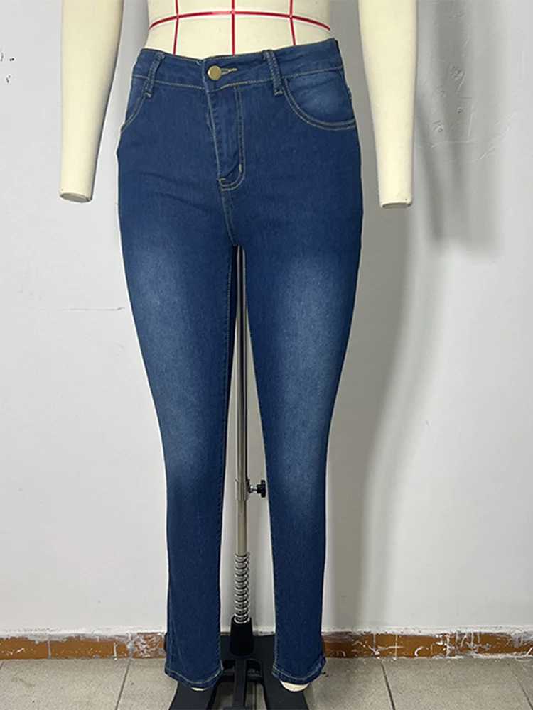 2025 Autumn Womens Stretch Jeans Fashion Slim Pencil Skinny Denim Trousers Female 2025 New Lady Outwears J251031