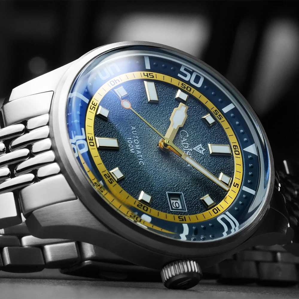 CADISEN Automatic Mechanical Man Silver Business Casual Waterproof Japan MIYOTA 8215 Movement Luminous Mens W251031