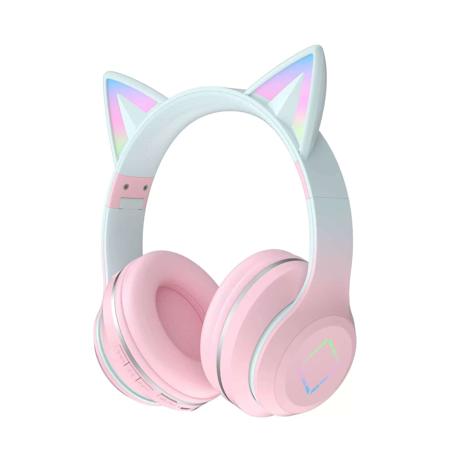 Cute and Colorful BT Headset DR57 Cool RGB Light Effect 40mm Large Dynamc Ring ultra Long Endurance Wired/wireless Dual Mode
