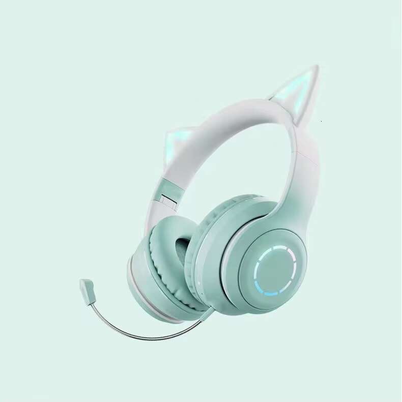 In Stock B39PRO Cute Cat Ear Designed Wireless Earphone Headphone with Cool Light