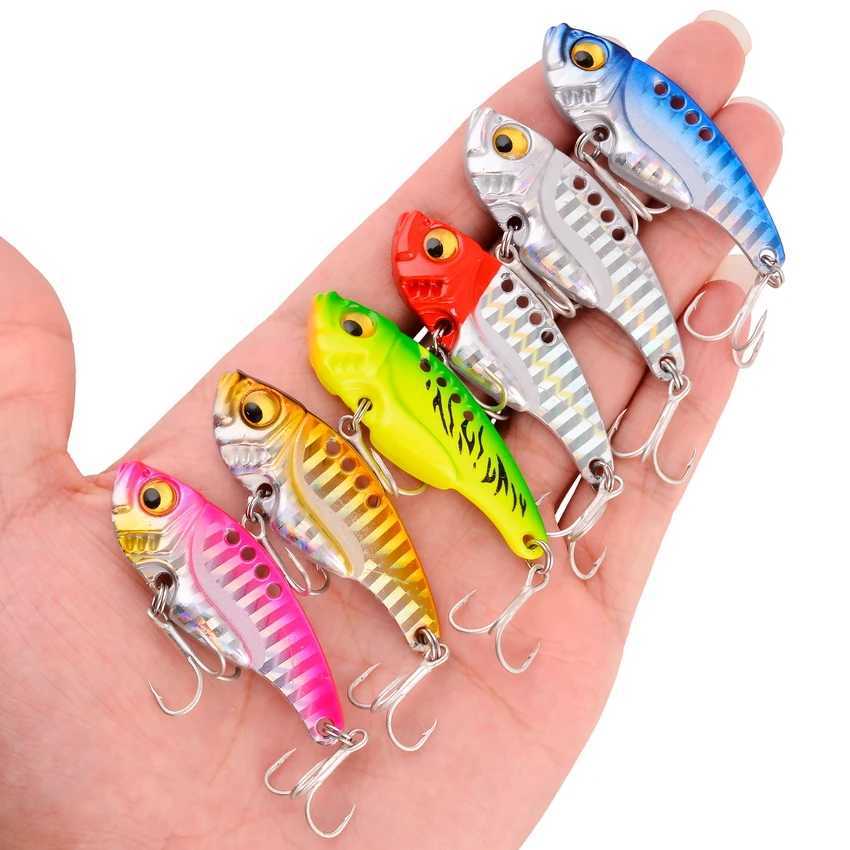 6pc/lot 7/10/15/20G Hard Metal Vib Blade Lure Sinking Vibration Fishing Lures Baits Artificial Vibe for Bass Pike Perch Fishing Z250411