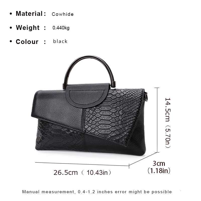 New Women's Snake Pattern Printed Handbag With And Multi Functional Leather Wallet