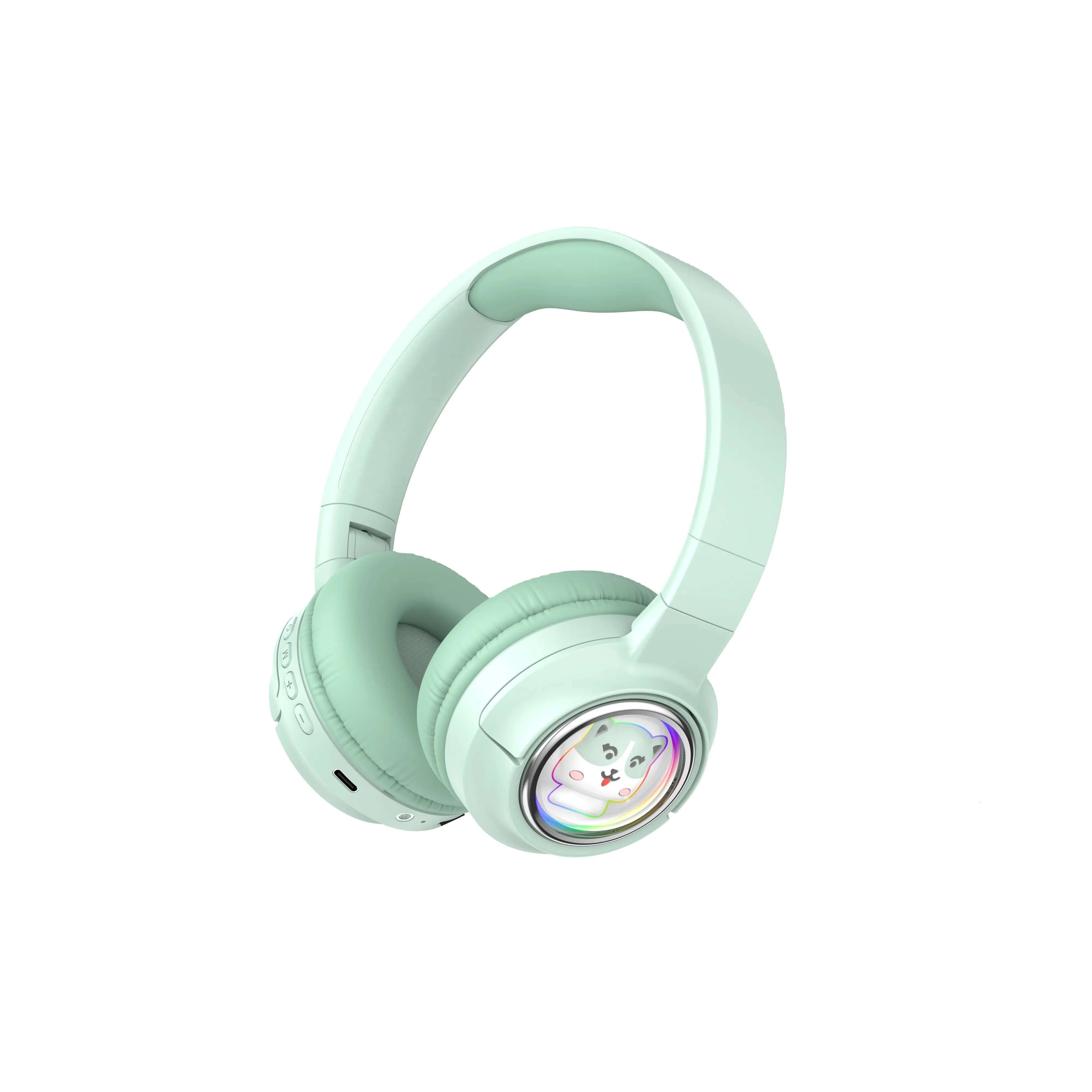 Hot Sale Headwear Headphones Cute Blue tooth Wireless Earphones Music Stereo Headset for Kids Gilds Boys
