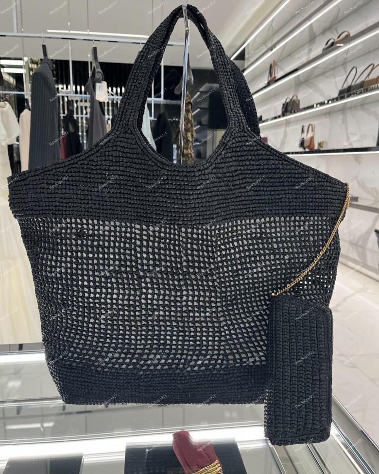 Icare Maxi Swrat Designer Women Beach Bag Tote Handbag Summer Raffias Shoulder Bag Shopping Bags Lafite Grass Handbag Bag Totes Shoulder Backpack Beach Vacation