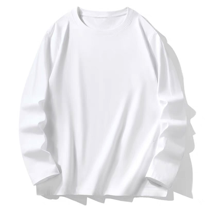 2025 Spring And Autumn Long Sleeve T-shirt For Men Solona Fabric Printed Loose Thin Base Designer T-shirt Layer T-shirt Trendy Undershirt