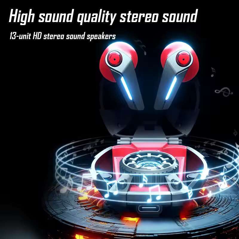 CD-3 Wireless TWS Gaming Earbud with Magnetic Charging Case Bracket, Dual Mic ENC Noise Reduction and Cool Display Light