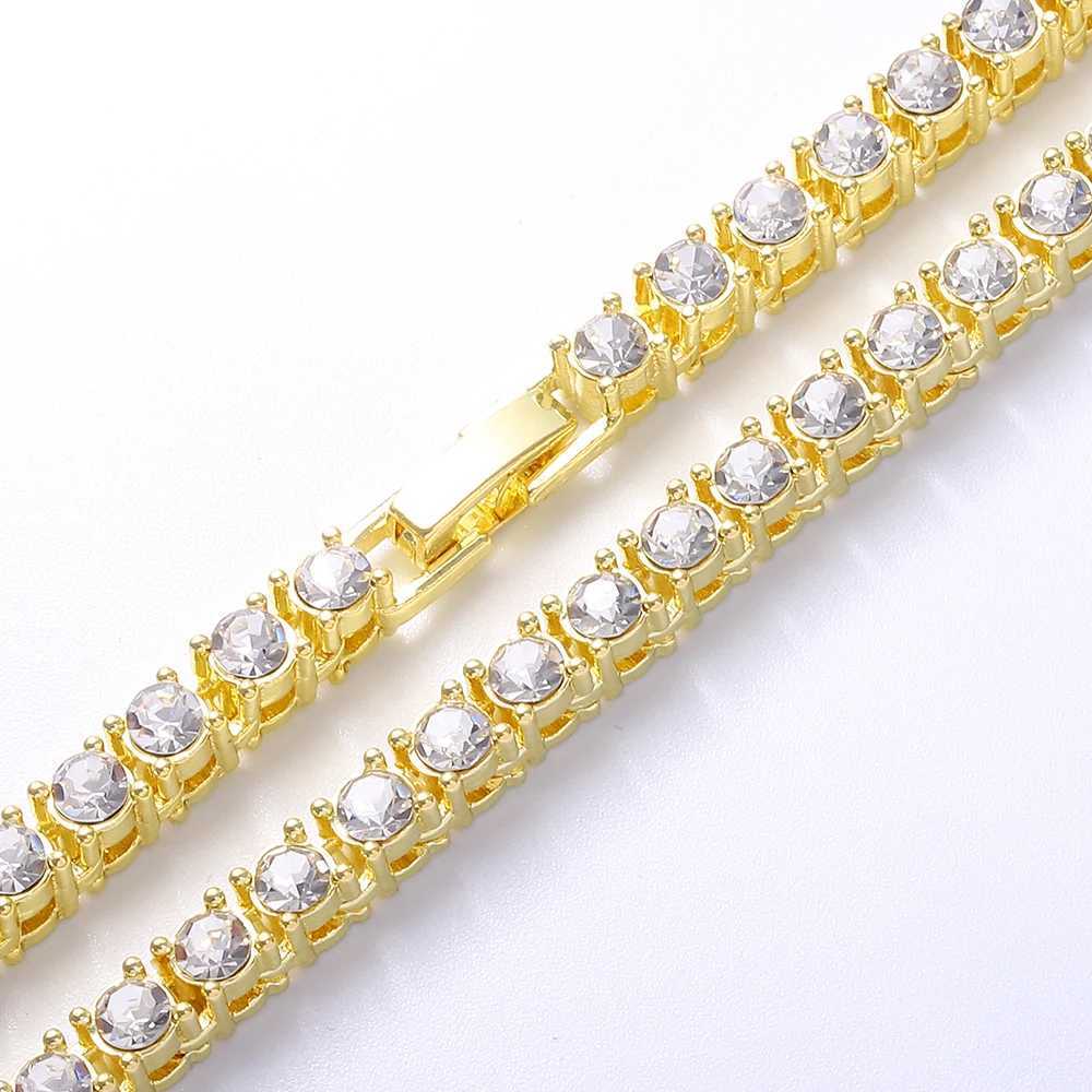 Hip Hop 1-Row Tennis Chain Bracelet for Sale Shiny CZ Ice Water Diamond Cubic Zirconia Tennis Chain Bracelet Womens Jewelry Y250329
