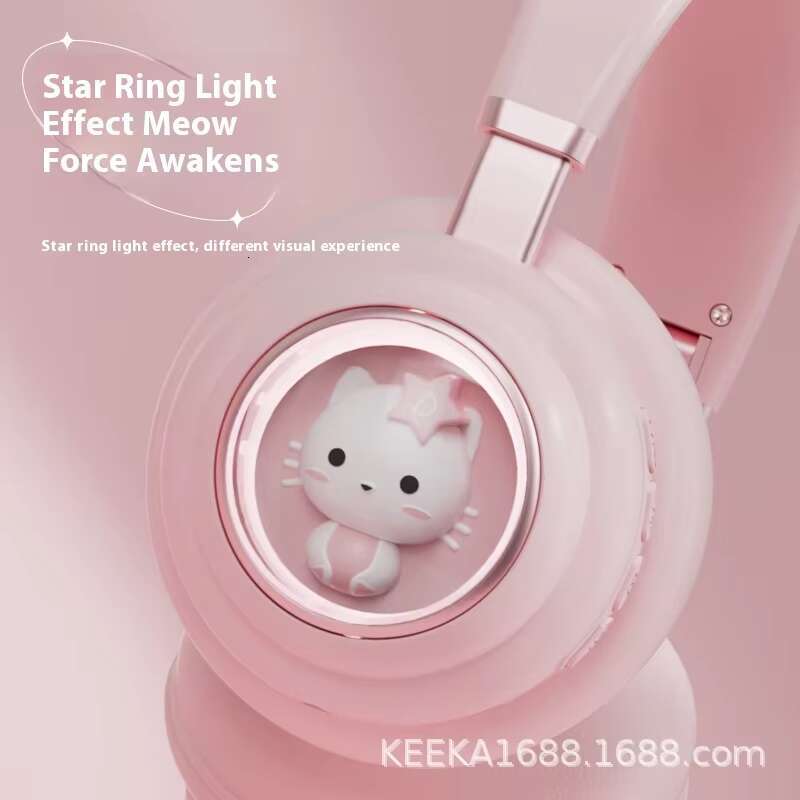 KE-30 Cute Cartoon Meow Planet Wireless Over-Ear High-Value Gaming Cross-Border Hot Sale