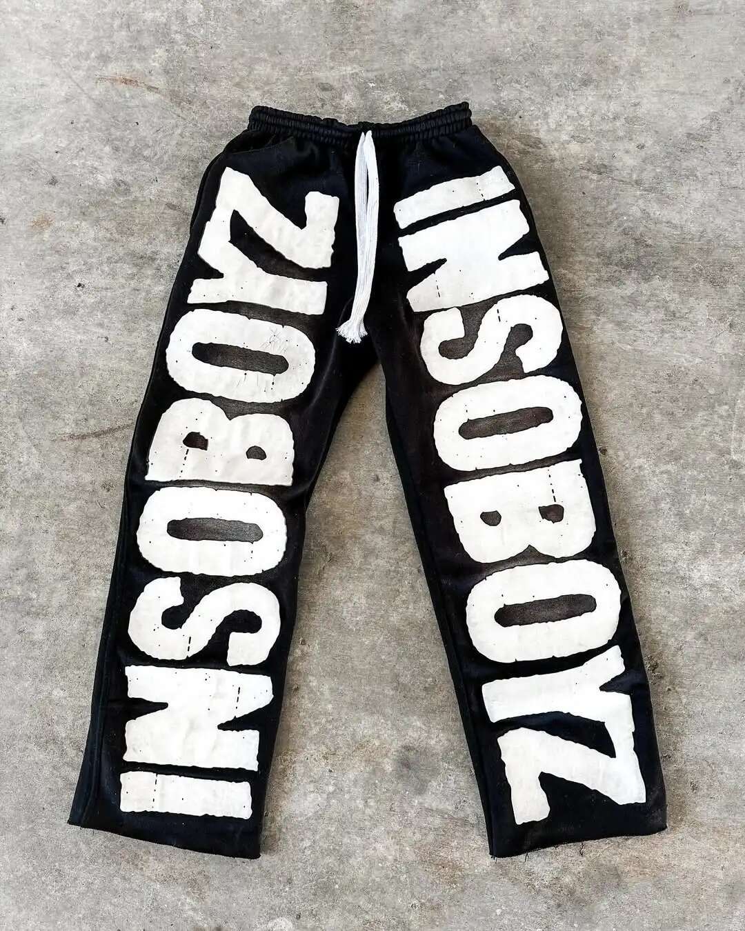 American Fashion New Street Retro Letter Patch Baggy Jogging Pants Men And Women Y2k Haruku Hip Hop Casual Wide Legs Trousers