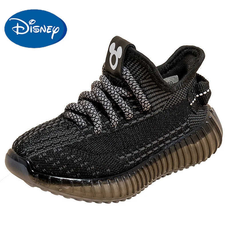 Disney Kids YeezyStyle Sneakers 2025 Fall Breathable Knit Upper with UltraSoft Sole Unisex Design Casual Shoes H251101