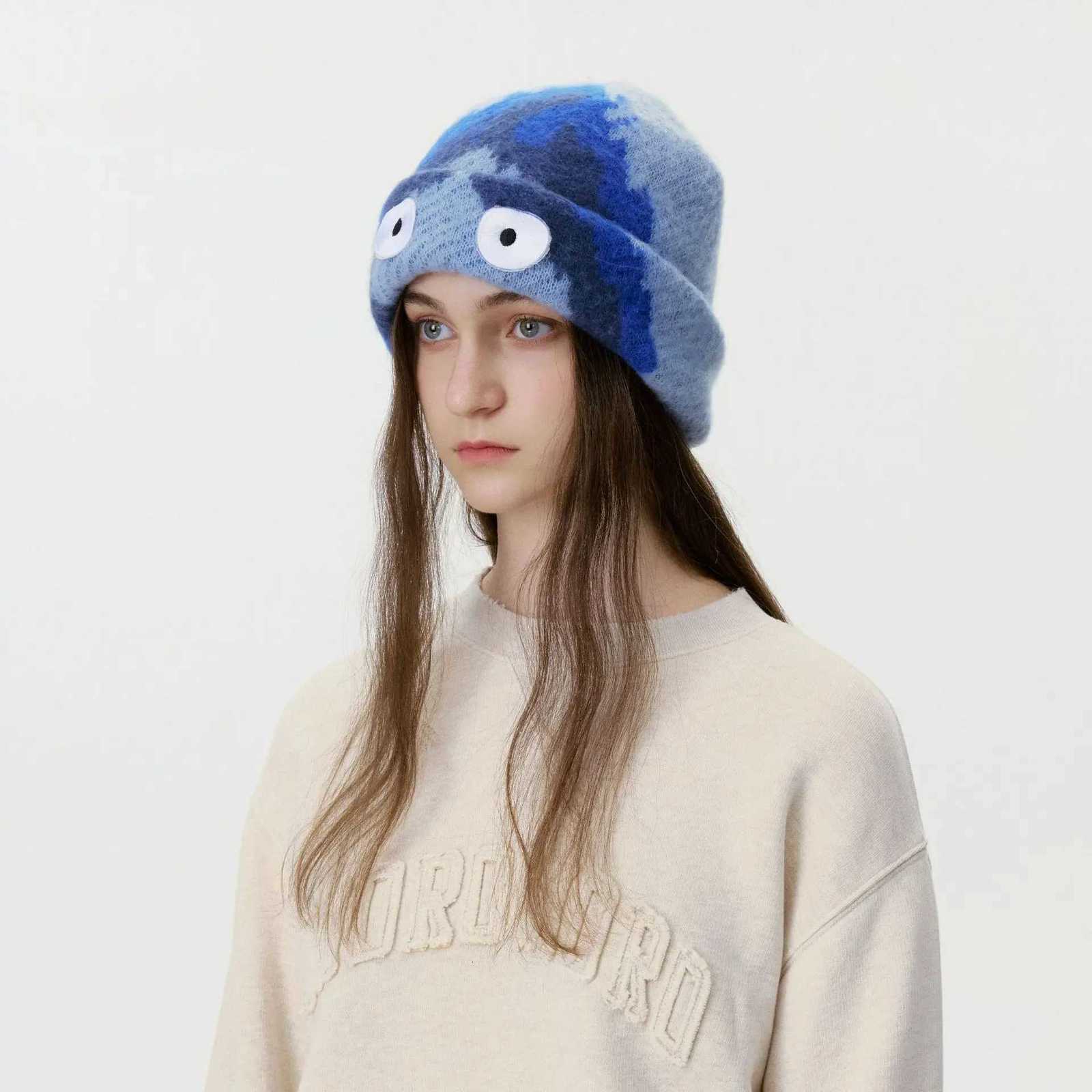 Cartoon Flame Skullies Beanie Woman Man Autumn Winter Fashion Accessories Skullcap Couple Lover Hats Street Versatile Hat GiftXJ251101