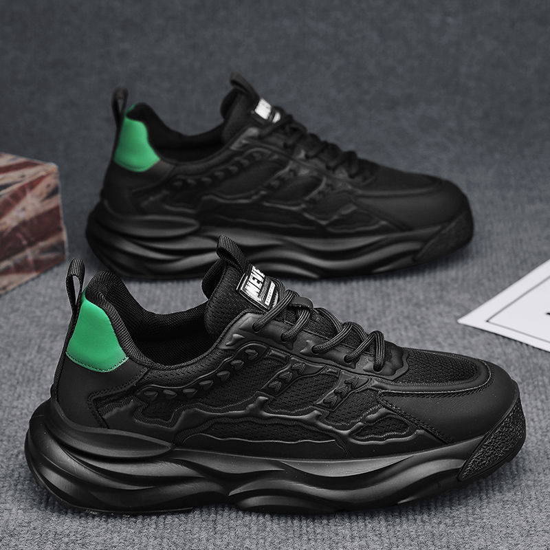 2025 Summer New fsahion Platform Mens Sneakers Height Increasing Breathable Mesh Sports Shoes Casual Athletic Shoes Black White Color Options size 39-