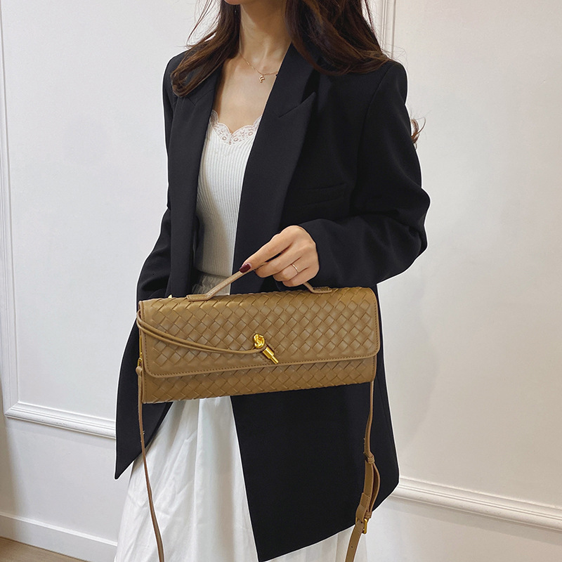 Designer Bag Women's Fashion Pu Leather Handbag Single Shoulder Crossbody Woven Bag Luxury Bag