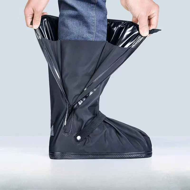 Biker Long Mens Rain Boots Farming Covers Light Weight Galoshes Male Shoes High Motorcycle Pvc Waterproof Non-slip Resistant250325bj