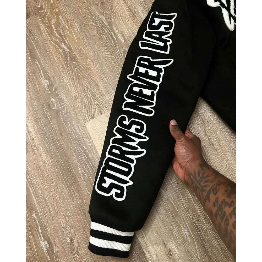 Baseball Jacket Storm Gothic Embroidery Oversized Motorcycle Baseball Uniform Men's Y2k American New Trend Haruku Hip-Hop Joker Jacket Coat