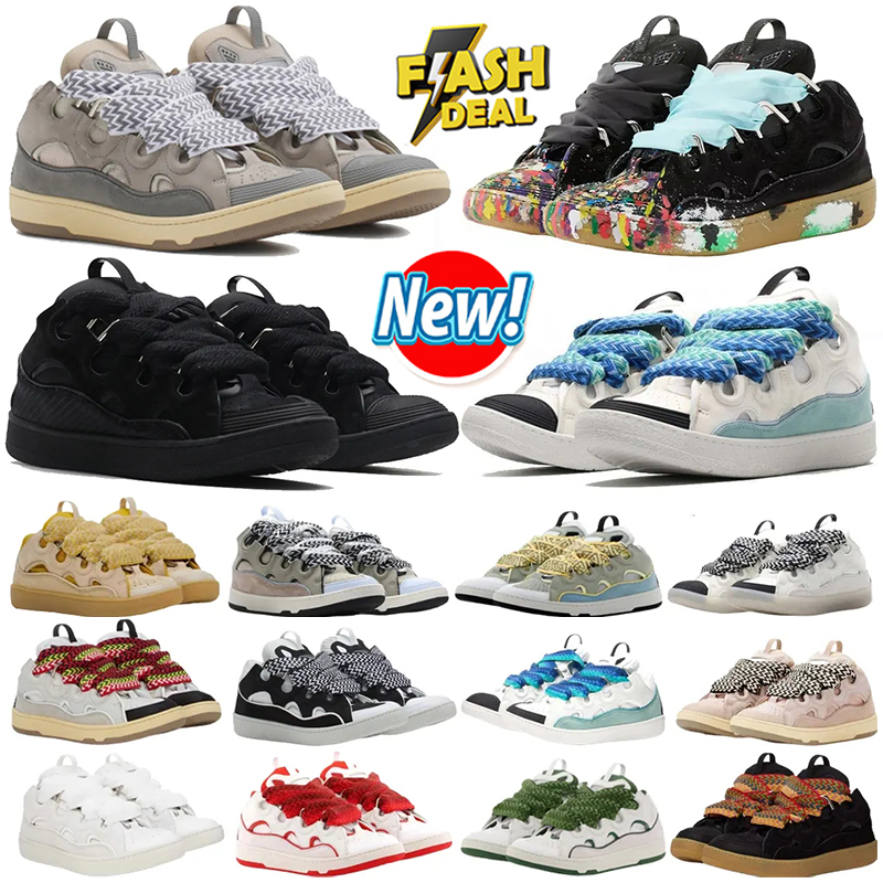 Luxury mens womens designer shoes lavinscurb shoe sneakers lavains pink green lavnin Nappa calfskin platform lavinsshoes curb black blue laven shoes trainers