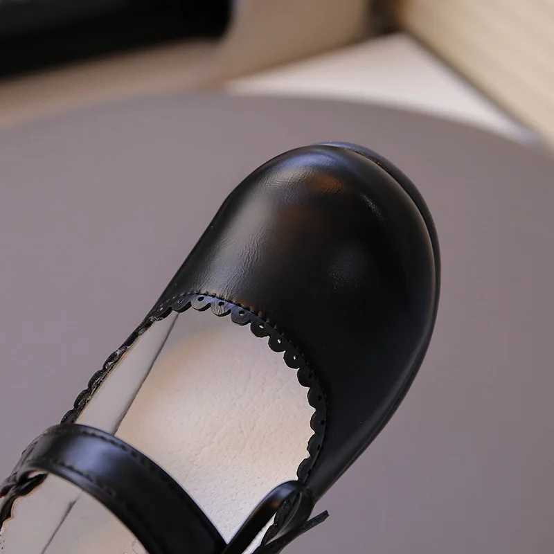 Fashion Girls Leather Shoe2025autumn New Style Westernstyle Child Flat Shoe Retro Girl School Performance Girls Versatile ShoesT251101