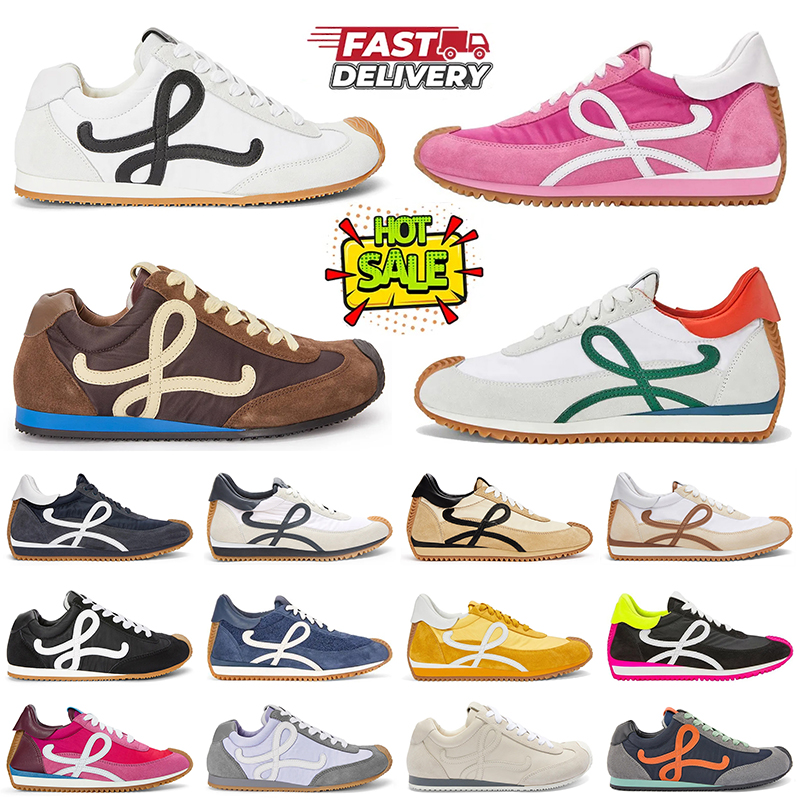 designer ballet flats trainers running shoes white red blue silver pink green black nylon suede calfskin rubber dhgate sports tennis men womens runner 2.0 sneakers