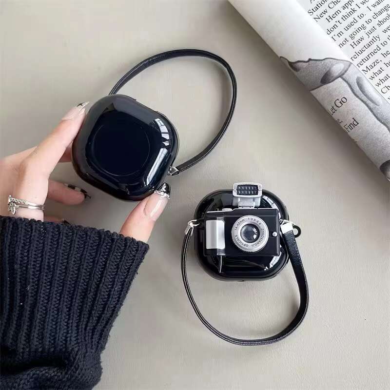 Retro Mini Camera Toys W/Strap Leather Soft Tpu Gel Silicone Headphone Earphone Accessories Case Cover for 12 3 Pro