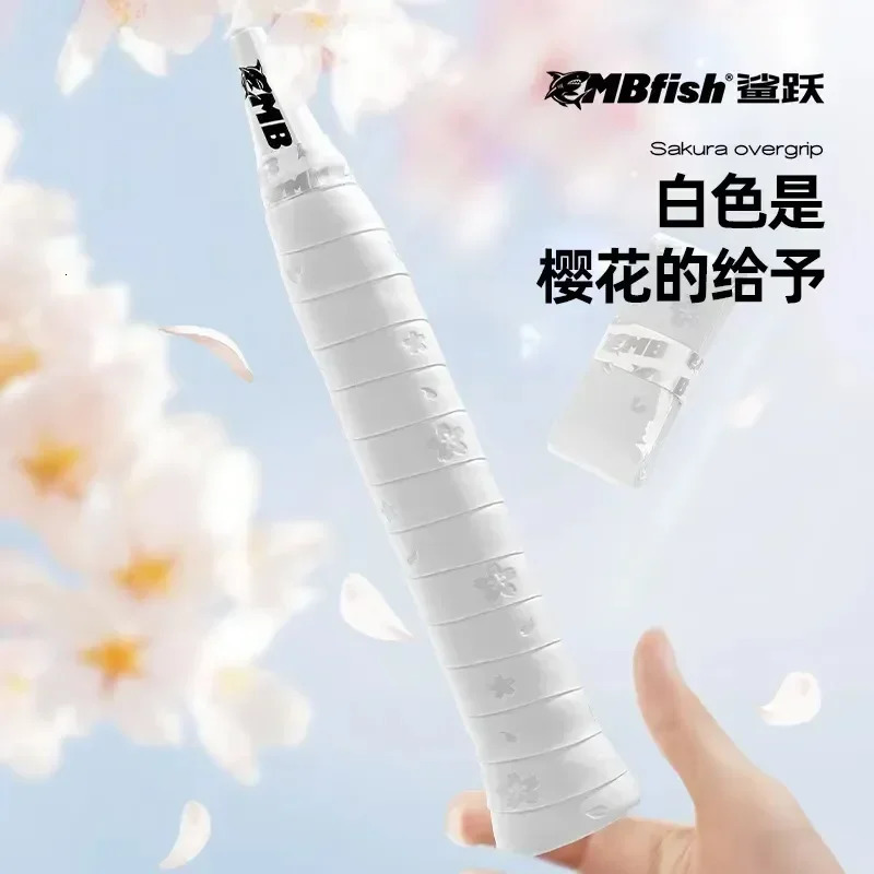 3 pieces of cherry blossom petal super grip badminton racket anti slip and sweat absorbing pad grip strap 250327